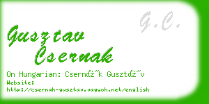 gusztav csernak business card